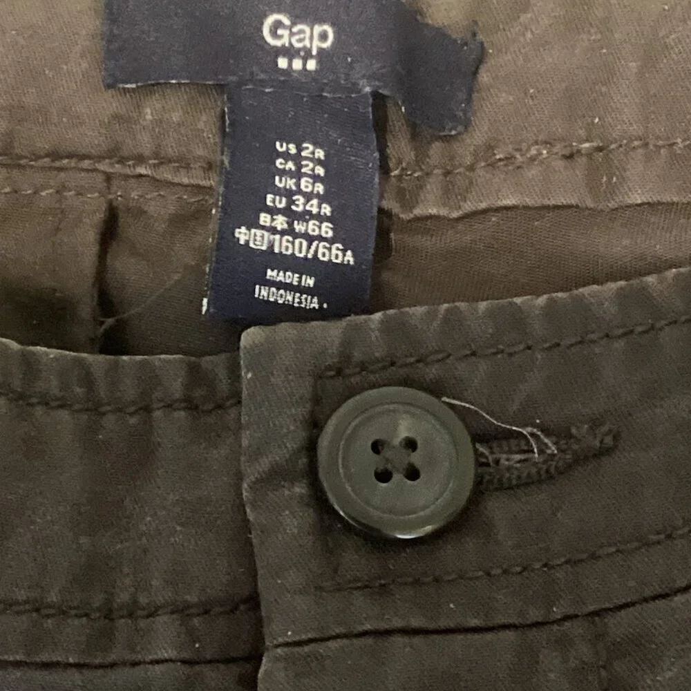 GAP‎ Lyocell Casual Pants Charcoal Gray Women's Sz 2R #299A